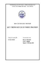 Quy trình sản xuất whey protein