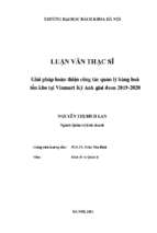 Giải pháp hoàn thiện công tác quản lý hàng hóa tồn kho tại vinmart kỳ anh giai đoạn 2019 2020