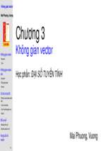 Đại số tuyến tính chương 3 không gian vector