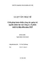 Giải pháp hoàn thiện công tác quản trị nguồn nhân lực tại công ty cổ phần thiết bị điện đến năm 2025