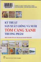 Kỹ thuật sản xuất giống và nuôi tôm càng xanh thương phẩm