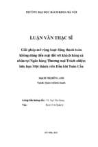 Giải pháp mở rộng hoạt động thanh toán không dùng tiền mặt đối với khách hàng cá nhân tại ngân hàng thương mại trách nhiệm hữu hạn một thành viên dầu khí toàn cầu