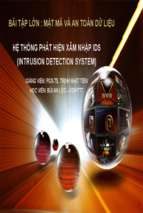 Hệ thống phát hiện xâm nhập ids (intrusion detection system)