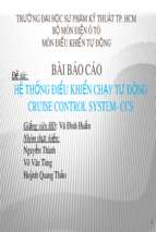 Hệ thống điều khiển chạy tự động cruise control system_ ccs