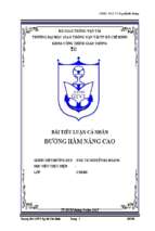 Bài tiểu luận cá nhân đường hầm nâng cao 37