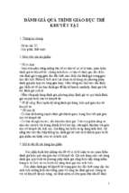 Đánh giá quá trình giáo dục trẻ khuyết tật 25