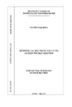 Mô phỏng các đặc trưng vật lý của lò phản ứng hạt nhân pwr