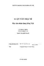 Học sâu nhận dạng tiếng việt