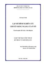 Lập mô hình nghiên cứu chuyển động ngang của ô tô