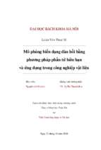 Mô phỏng biến dạng đàn hồi bằng phương pháp phần tử hữu hạn và ứng dụng trong công nghiệp vật liệu