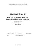 Giải xấp xỉ phương trình đạo hàm riêng bằng deep learning