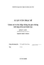 Giám sát và thu thập thông tin giao thông tích hợp trên mô hình bay