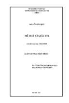 Mã hóa và giấu tin