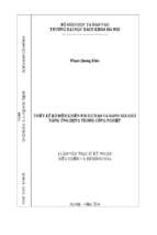 Hiết kế bộ điều khiển pid dự báo và đánh giá khả năng ứng dụng trong công nghiệp 273234