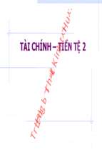 Bài giảng tài chính tiền tệ 2