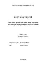 Hoàn thiện quản lý nhà nước trong hoạt động đấu thầu qua mạng tại bộ kế hoạch và đầu tư