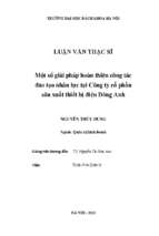 Một số giải pháp hoàn thiện công tác đào tạo nhân lực tại công ty cổ phần sản xuất thiết bị điện đông anh