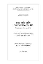 Học biểu diễn ngữ nghĩa của từ