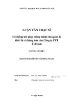 Hệ thống trợ giúp thông minh cho quản lý thiết bị và hàng hóa của công ty fpt telecom