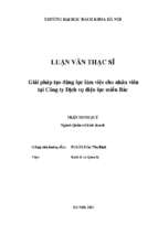 Giải pháp tạo động lực làm việc cho nhân viên tại công ty dịch vụ điện lực miền bắc