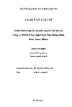 Hoàn thiện công tác quản lý nguyên vật liệu tại công ty tnhh công nghệ ngôi nhà thông minh bkav smart home