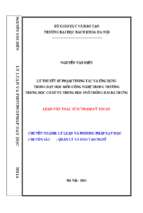 Lý thuyết sư phạm tương tác và ứng dụng trong dạy học môn học công nghệ trong trường trung học cơ sở và trung học phổ thông hai bà trưng 273103