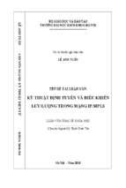 Kỹ thật định tuyến và điều khiển lưu lượng trong mạng core ip mpls 253844