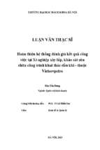 Hoàn thiện hệ thống đánh giá kết quả công việc tại xí nghiệp xây lắp, khảo sát sửa chữa công trình khai thác dầu khí   thuộc vietsovpetro