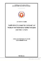 Thiết kế và tổ chức trò chơi học tập trong hình thành biểu tượng thời gian cho trẻ 5   6 tuổi