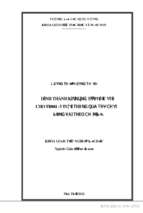 Hình thành kỹ năng tự phục vụ cho trẻ 4 5 tuổi thông qua trò chơi đóng vai theo chủ đề