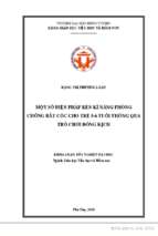 Một số biện pháp rèn kĩ năng phòng chống bắt cóc cho trẻ 5  6 tuổi thông qua trò chơi đóng kịch