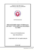 Hình thành biểu tượng về hình dạng cho trẻ 4 – 5 tuổi thông qua hoạt động tạo hình