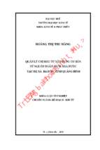 Quản lý chi đầu tư xây dựng cơ bản từ nguồn ngân sách nhà nước tại thị xã ba đồn, tỉnh quảng bình.