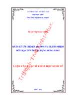 Quản lý tài chính tại công ty tnhh tư vấn xây dựng hưng long