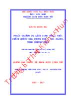 Phát triển du lịch sinh thái tại vườn quốc gia phong nha – kẻ bàng, tỉnh quảng bình