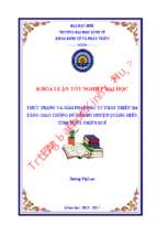 Thực trạng và giải pháp đầu tư phát triển hạ tầng giao thông đường bộ huyện quảng điền, tỉnh thừa thiên huế