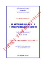 Quản lý thu ngân sách nhà nước tại thành phố đông hà, tỉnh quảng trị