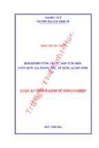 Sinh kế bền vững của cư dân vùng đệm vườn quốc gia phong nha   kẻ bàng, quảng bình