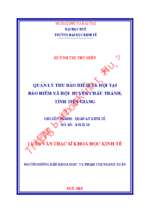 Quản lý thu bhxh tại bhxh huyện châu thành, tỉnh tiền giang.