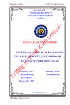 Thực trạng công tác kế toán doanh thu và xác định kết quả kinh doanh tại công ty tnhh thông ngân.