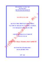 Quản lý thu thuế xuất nhập khẩu tại chi cục hải quan cửa khẩu lao bảo   cục hải quan tỉnh quảng trị.