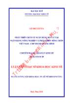 Phát triển dịch vụ ngân hàng bán lẻ tại ngân hàng nông nghiệp và phát triển nông thôn việt nam   chi nhánh quảng bình