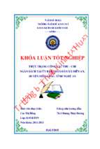 Thực trạng công tác kế toán thu  chi ngân sách tại ủy ban nhân dân xã diễn an, huyện diễn châu, tỉnh nghệ an.