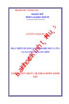 Phát triển tín dụng doanh nghiệp nhỏ và vừa tại sacombank quảng bình.