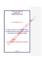 Thu hút sự tham gia của người dân trong xây dựng đường giao thông nông thôn tại huyện quảng ninh, tỉnh quảng bình