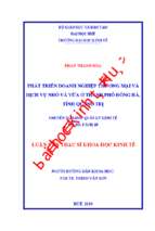 Phát triển doanh nghiệp thương mại và dịch vụ nhỏ và vừa ở thành phố đông hà, tỉnh quảng trị.