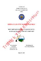 Phát triển hầm biogas ở  xã quảng phước,  huyện quảng điền, tỉnh thừa thiên huế