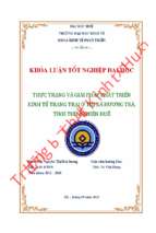 Thực trạng và giải pháp phát triển kinh tế trang trại ở thị xã hương trà, tỉnh thừa thiên huế