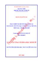 Phát triển thị trường bảo lãnh tại ngân hàng thương mại cổ phần ngoại thương việt nam   chi nhánh huế