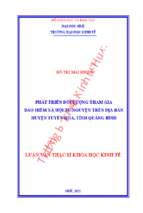 Phát triển đối tượng tham gia bảo hiểm xã hội tự nguyện trên địa bàn huyện tuyên hóa, tỉnh quảng bình._1